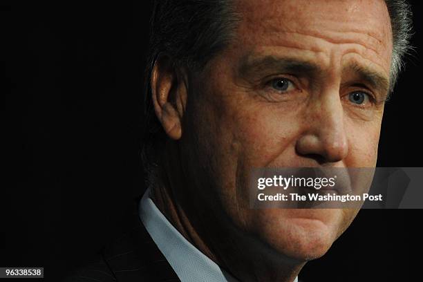 January 4, 2010: Washington Redskins General Manager Bruce Allen announces the firing of head coach Jim Zorn during a press conference at Redskins...