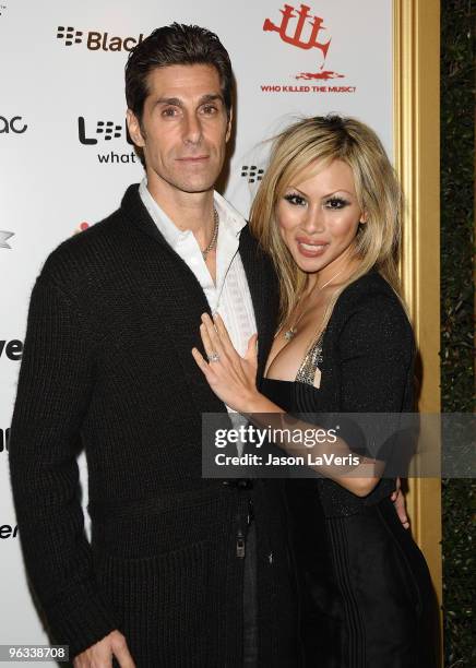 Perry Farrell and Etty Lau Farrell attend the 1st annual Data Awards at Hollywood Palladium on January 28, 2010 in Hollywood, California.