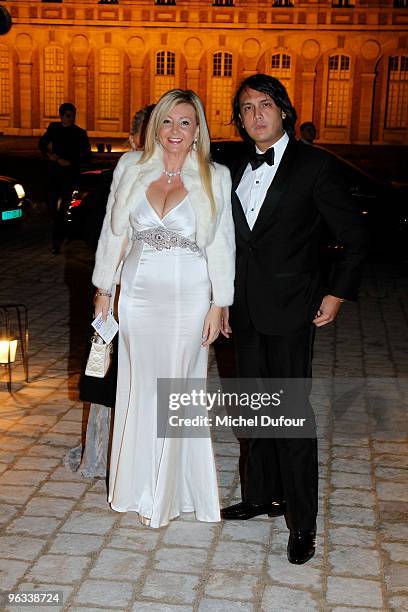 Monika Bacardi and guest attend the Gala Dinner for Association A.V.E.C. At Chateau de Versailles on February 1, 2010 in Versailles, France.