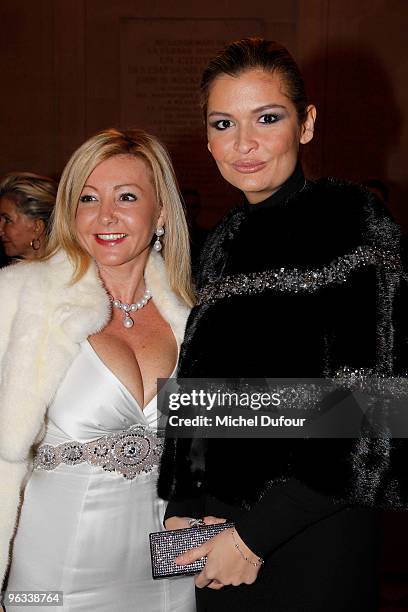 Monika Bacardi and Lola Karimova attend the Gala Dinner for Association A.V.E.C. At Chateau de Versailles on February 1, 2010 in Versailles, France.