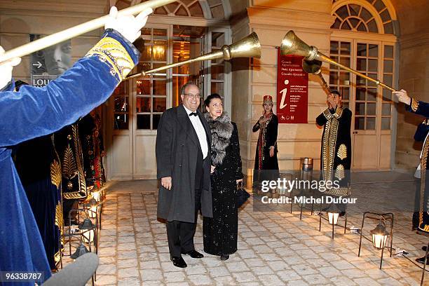 Prof David Khayat and his wife attend the Gala Dinner for Association A.V.E.C. At Chateau de Versailles on February 1, 2010 in Versailles, France.