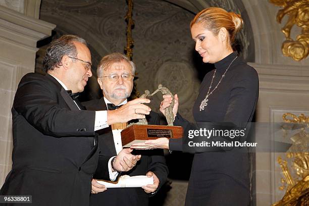 Prof David Khayat and Lola Karimova attend the Gala Dinner for Association A.V.E.C. At Chateau de Versailles on February 1, 2010 in Versailles,...