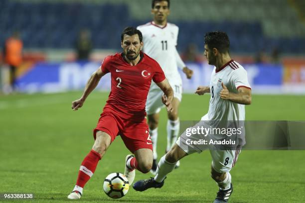 Sener Ozbayrakli of Turkish National Football Team in action during the international friendly soccer match between Turkey and Iran at Basaksehir...