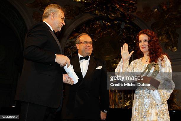 Prof David Khayat and Princesse Lalla Salma of Morocco attend the Gala Dinner for Association A.V.E.C. At Chateau de Versailles on February 1, 2010...