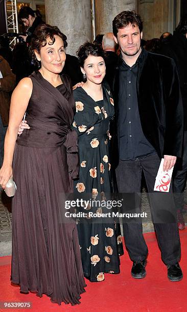 Mar Ulldemolins arrives on the red carpet for the Premios de Gaudi held at the Theater Coliseum on February 1, 2010 in Barcelona, Spain.