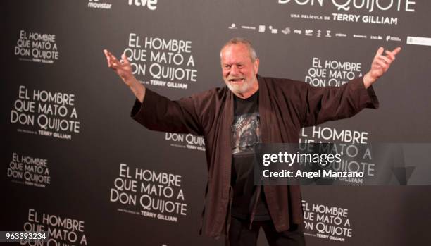 Terry Gilliam attends 'The man who killed Don Quixote' Madrid Premiere on May 28, 2018 in Madrid, Spain.