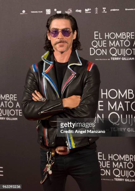 Oscar Jaenada attends 'The man who killed Don Quixote' Madrid Premiere on May 28, 2018 in Madrid, Spain.