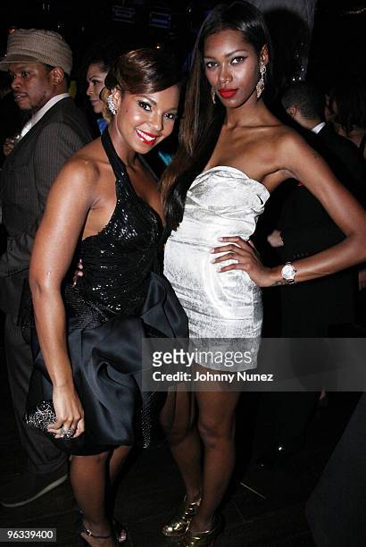 Ashanti and Jessica White attend Jamie Foxx's Post Grammy Party at The Conga Room at L.A. Live on January 31, 2010 in Los Angeles, California.