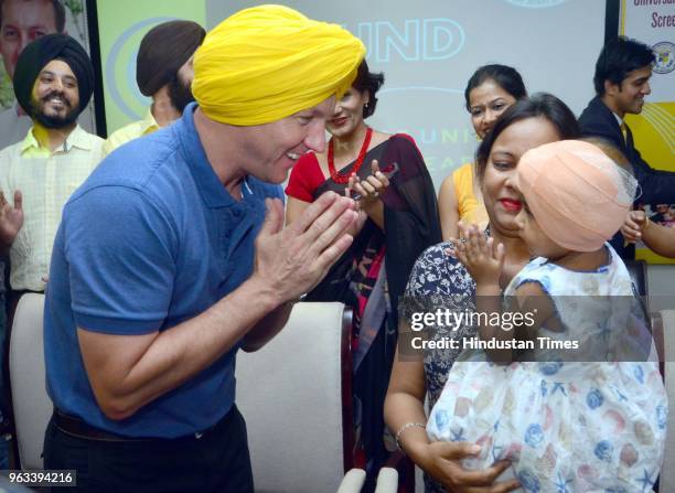 Former Australian Cricketer and Cochlear’s Global Hearing Ambassador Brett Lee meets children who went through Cochlear hearing implant surgery...