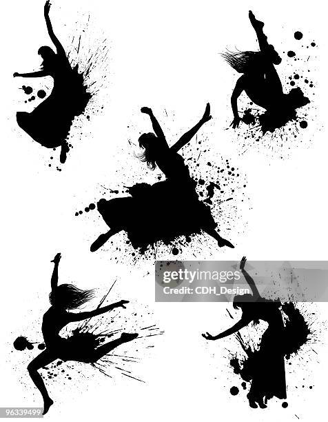 illustrations, cliparts, dessins animés et icônes de danseur de taches - danseur