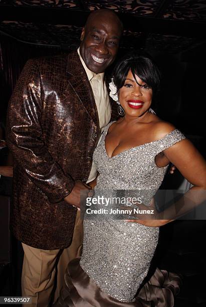 Michael Clarke Duncan and Niecy Nash attend Jamie Foxx's Post Grammy Party at The Conga Room at L.A. Live on January 31, 2010 in Los Angeles,...