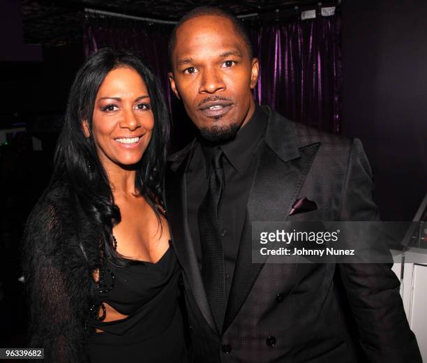 Sheila E. And Jamie Foxx attend Jamie Foxx's Post Grammy Party at The Conga Room at L.A. Live on January 31, 2010 in Los Angeles, California.