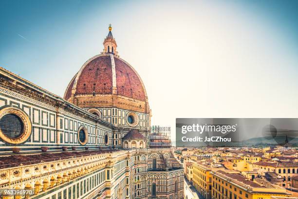 duomo santa maria del flore - sito patrimonio dell'umanità unesco foto e immagini stock