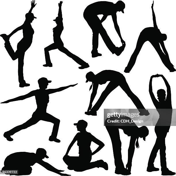 Stretch Small Vector Woman Stretching High-Res Vector Graphic - Getty Images
