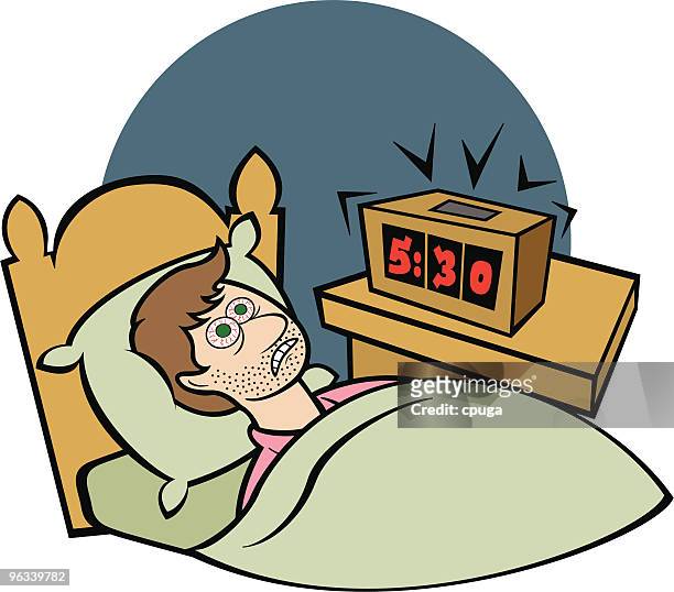 Illustrations, cliparts, dessins animés et icônes de Early Morning Waking Up  Bed Cartoon - Getty Images