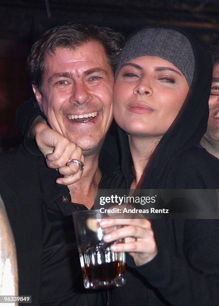 Actress Sophia Thomalla and actor Sven Martinek attend the Lambertz Monday Night Schoko & Fashion party at the Alten Wartesaal on February 1, 2010 in...