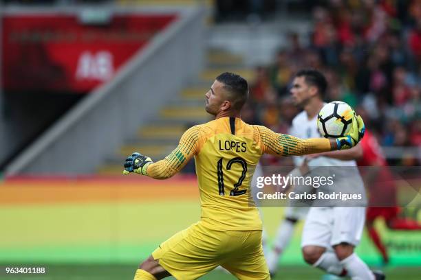 Portugal and Olympique Lyonnais goalkeeper Anthony Lopes during the Portugal vs Tunisia International Friendly match on May 28, 2018 in Braga,...