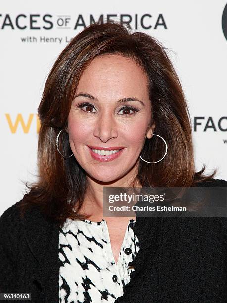 Good Day New York" co-host, Rosanna Scotto attends the "Faces of America" premiere at Allen Room at Lincoln Center on February 1, 2010 in New York...