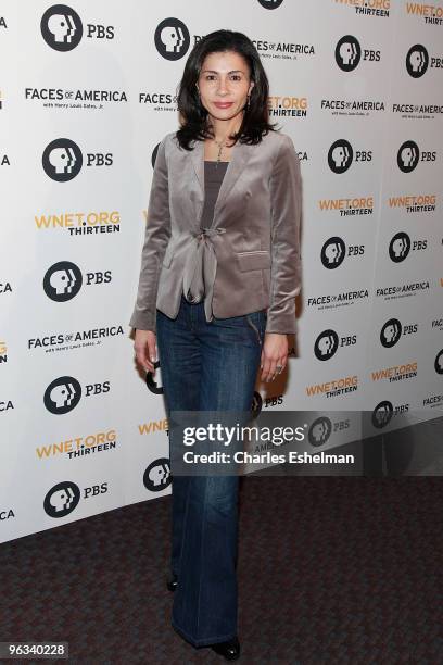 TruTV" news anchor, Jami Floyd attends the "Faces of America" premiere at Allen Room at Lincoln Center on February 1, 2010 in New York City.