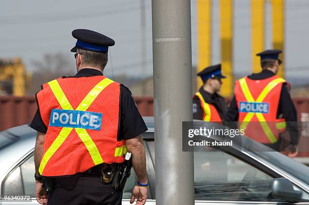 police on scene - canadian-police stock pictures, royalty-free photos & images