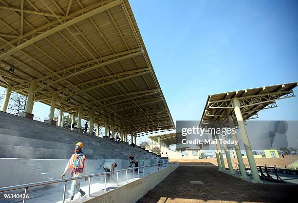 View of the renovated Karni Singh Shooting Range which was unveiled in New Delhi on Sunday, January 31, 2010.