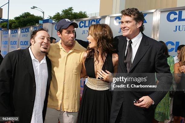 Director Frank Coraci, Adam Sandler, Kate Beckinsale and David Hasselhoff