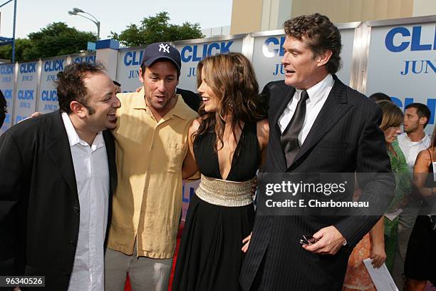 Director Frank Coraci, Adam Sandler, Kate Beckinsale and David Hasselhoff