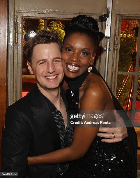 Florian Simbeck and his wife Stephanie Simbeck attend the Lambertz Monday Night Schoko & Fashion party at the Alten Wartesaal on February 1, 2010 in...