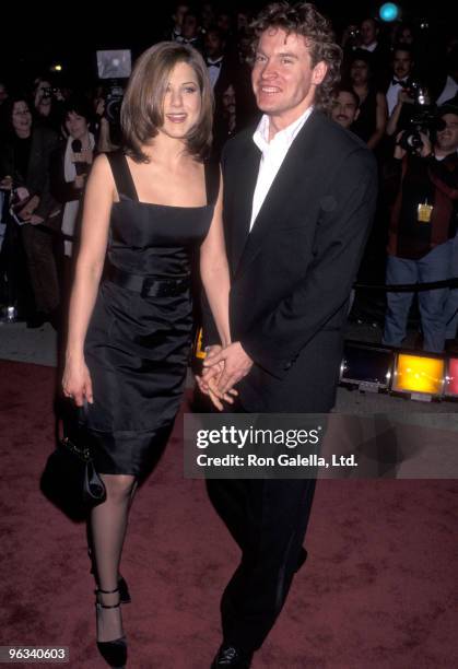 Actress Jennifer Aniston and actor Tate Donovan attend the 10th Annual American Comedy Awards on February 11, 1996 at Shrine Auditorium in Los...