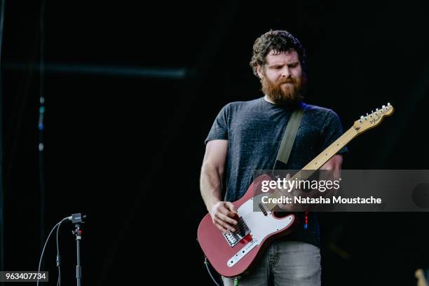 Andy Hull of Manchester Orchestra performs onstage at Harvard Athletic Complex on May 26, 2018 in Boston, Massachusetts.