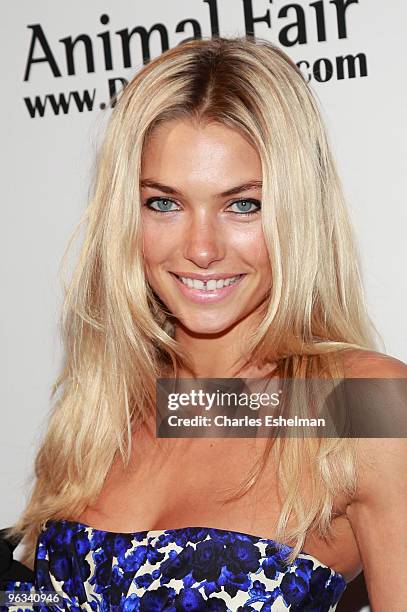 Model Jessica Hart attends Animal Fair's 10th Annual Paws For Style at M2 Ultra Lounge on July 27, 2009 in New York City.