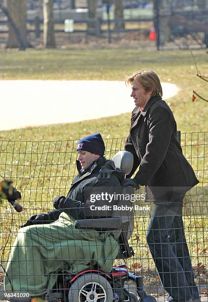 Actor Denis Leary on location for "Rescue Me on the streets of Manhattan" on February 1, 2010 in New York City.