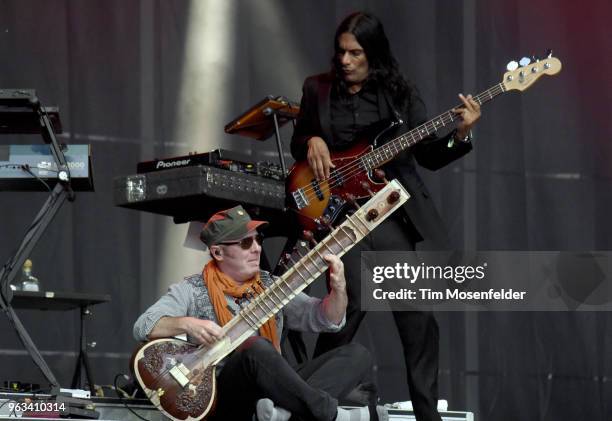 Rob Myers and Ashish Vyas of Thievery Corporation perform during the 2018 BottleRock Napa Valley Music Festival at Napa Valley Expo on May 27, 2018...