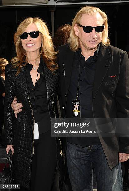 Joe Walsh and wife Marjorie Bach attend Roy Orbison's induction into the Hollywood Walk Of Fame on January 29, 2010 in Hollywood, California.