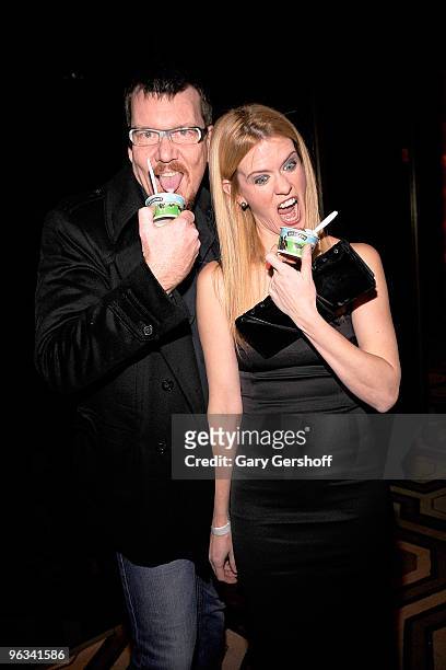 Simon Van Kampen and television personality Alex McCord attend the premiere of "Kell on Earth" at the Tribeca Grand Hotel on February 1, 2010 in New...