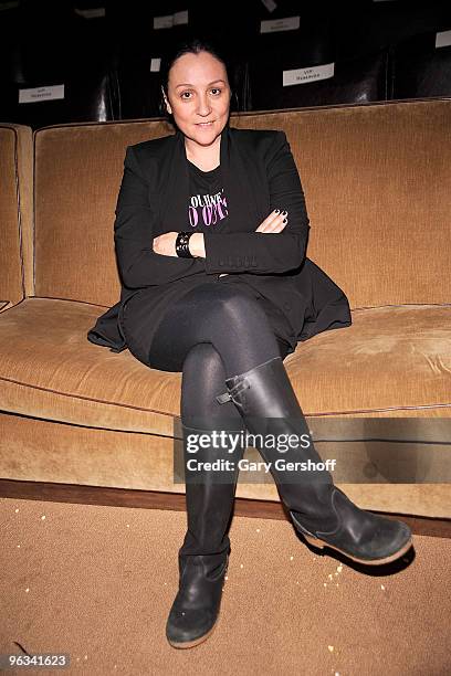 Publicist/television personality Kelly Cutrone attends the premiere of "Kell on Earth" at the Tribeca Grand Hotel on February 1, 2010 in New York...