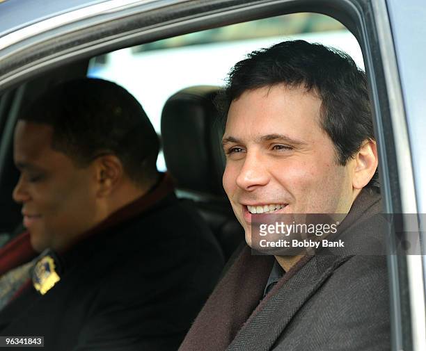 Anthony Anderson and Jeremy Sisto on location for "Law & Order" on the streets of Manhattan on February 1, 2010 in New York City.