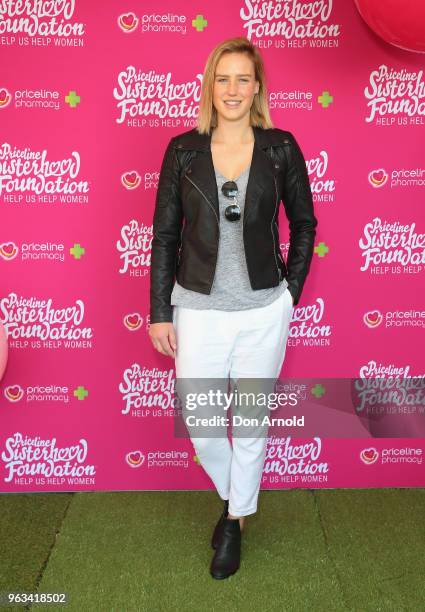 Ellyse Perry poses during the launch of Misterhood for the Sisterhood campaign on May 29, 2018 in Sydney, Australia.