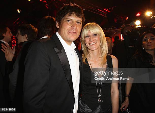 Jan Ullrich and his wife Sara Ullrich attend the Lambertz Monday Night Schoko & Fashion party at the Alten Wartesaal on February 1, 2010 in Cologne,...