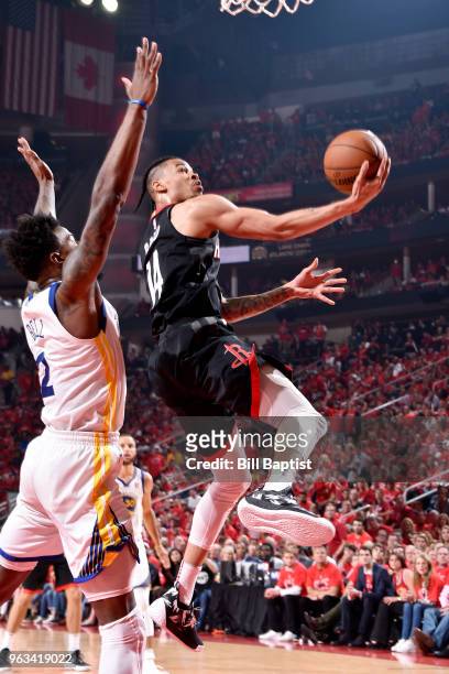Gerald Green of the Houston Rockets shoots the ball against the Golden State Warriors in Game Seven of the Western Conference Finals during the 2018...