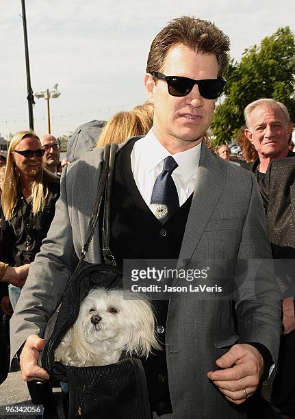 Chris Isaak attends Roy Orbison's induction into the Hollywood Walk Of Fame on January 29, 2010 in Hollywood, California.