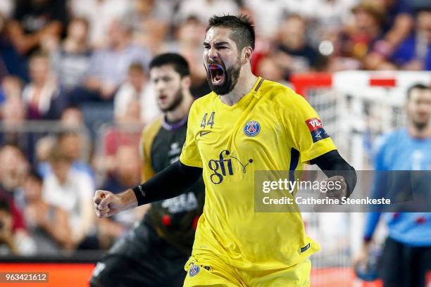 Nikola Karabatic of Paris Saint Germain is reacting after a play during the EHF Champions League Final 4 Semi Final between HBC Nantes and Paris...