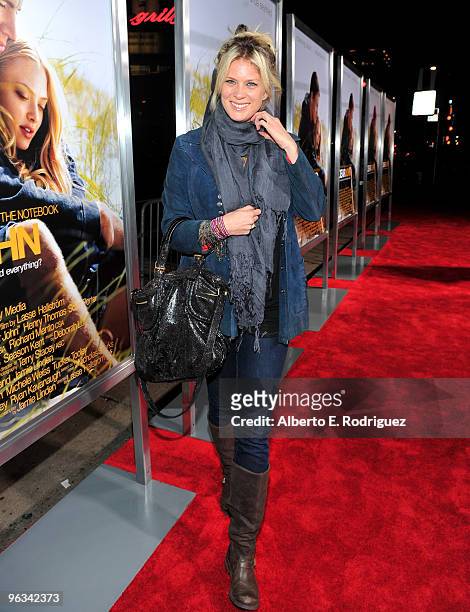 Former model Rachel Hunter arrives at the premiere of Screen Gem's "Dear John" at Grauman's Chinese Theater on February 1, 2010 in Hollywood,...