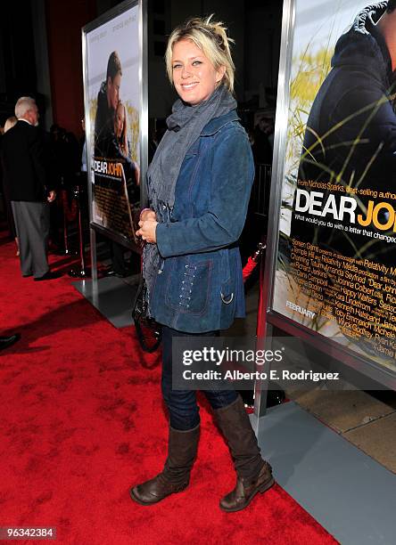 Former model Rachel Hunter arrives at the premiere of Screen Gem's "Dear John" at Grauman's Chinese Theater on February 1, 2010 in Hollywood,...