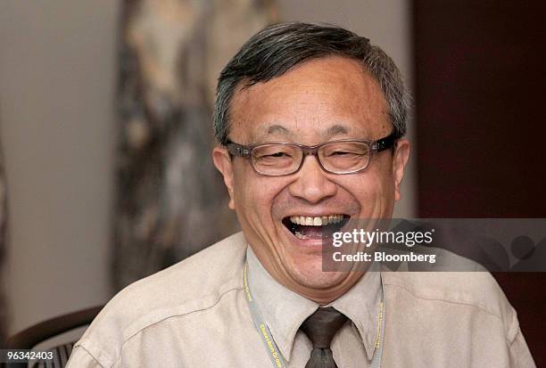 Kung Yan Sum, brother of the late billionaire Nina Wang, speaks at a news conference in Hong Kong, China, on Tuesday, Feb. 2, 2010. Late billionaire...