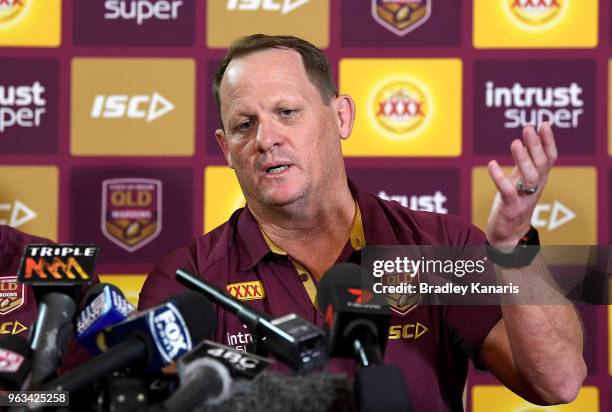 Coach Kevin Walters speaks after Billy Slater announces that he will retire from representative Rugby League at the end of this Origin series during...