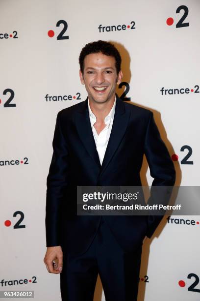 Actor Vincent Dedienne attends "Ceremonie des Molieres 2018" at Salle Pleyel on May 28, 2018 in Paris, France.