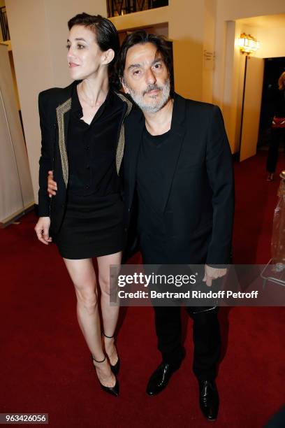 Charlotte Gainsbourg and Yvan Attal attends "Ceremonie des Molieres 2018" at Salle Pleyel on May 28, 2018 in Paris, France.