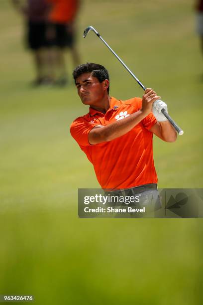 Bryson Nimmer of Clemson hits out of a bunker during the Division I Men's Golf Individual Stroke Play Championship held at the Karsten Creek Golf...