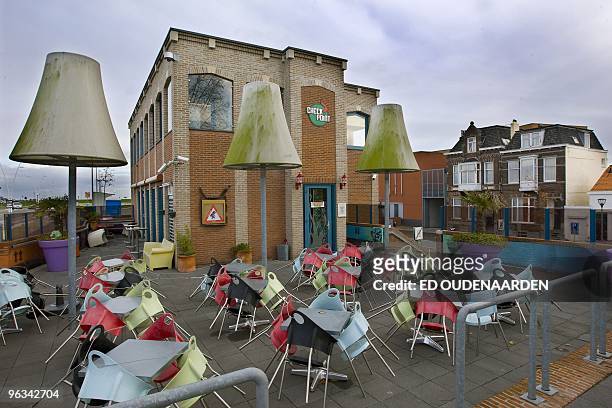 File photo taken on November 2, 2009 shows the biggest cannabis-vending coffee shop in the Netherlands, the Checkpoint, in Terneuzen near the Belgian...
